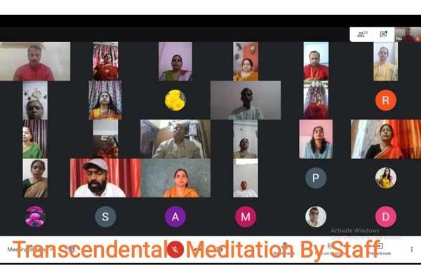 MVM Maharishi Nagar Noida celebrated Akshya Tritiya. 
Staff, perform Transcendental Meditation  participated through online mode.